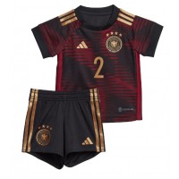 Maglie da calcio Germania Antonio Rudiger #2 Seconda Maglia Bambino Mondiali 2022 Manica Corta (+ Pantaloni corti)